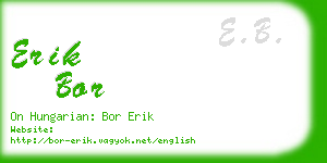 erik bor business card